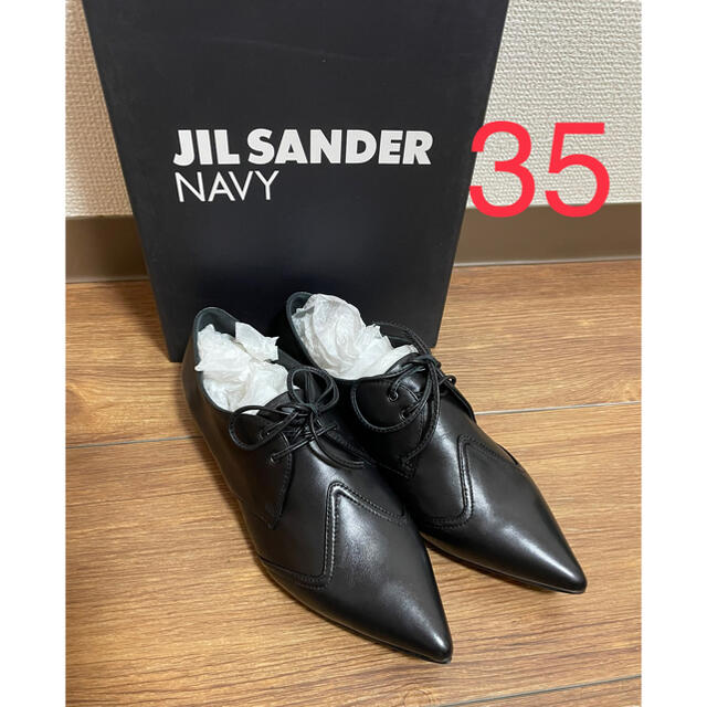 JIL SANDER NAVY レースアップ ローファー ジルサンダーネイビー www