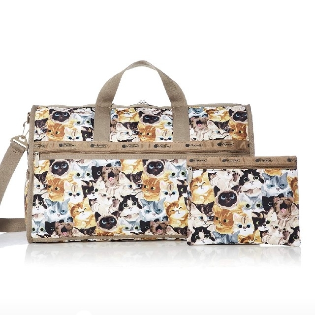 LeSportsac(レスポートサック)の【新品】レスポートサック キャット カフェ ラージウィークエンダー ねこ ネコ レディースのバッグ(ボストンバッグ)の商品写真