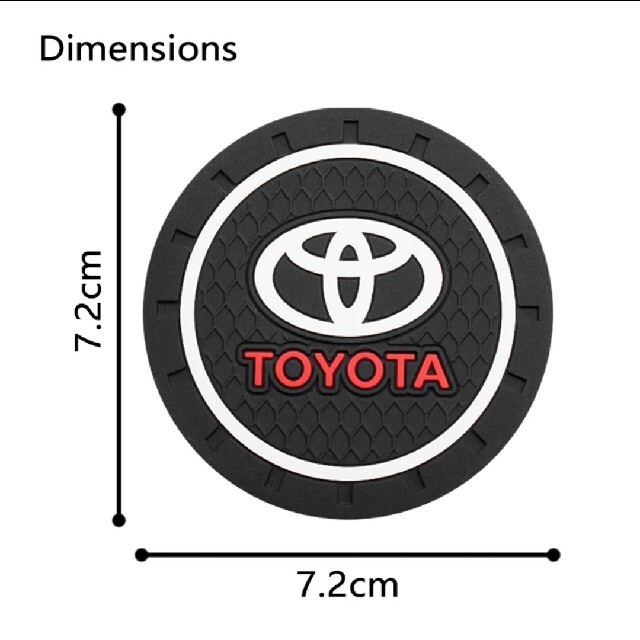 トヨタ(トヨタ)のTOYOTA ドリンクホルダーコースター2p 自動車/バイクの自動車(車内アクセサリ)の商品写真