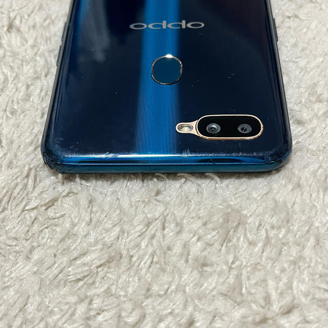 OPPO(オッポ)のoppo ax7 ブルー　ジャンク品 スマホ/家電/カメラのスマートフォン/携帯電話(スマートフォン本体)の商品写真