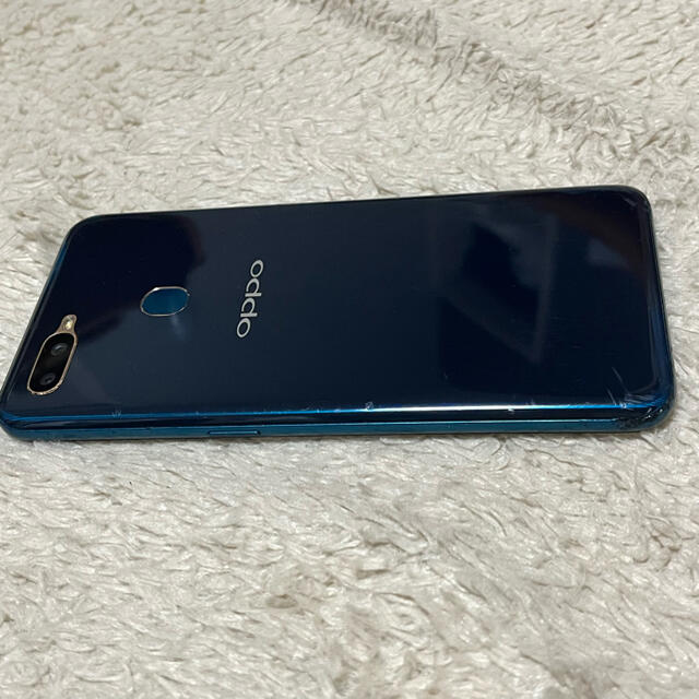 OPPO(オッポ)のoppo ax7 ブルー　ジャンク品 スマホ/家電/カメラのスマートフォン/携帯電話(スマートフォン本体)の商品写真