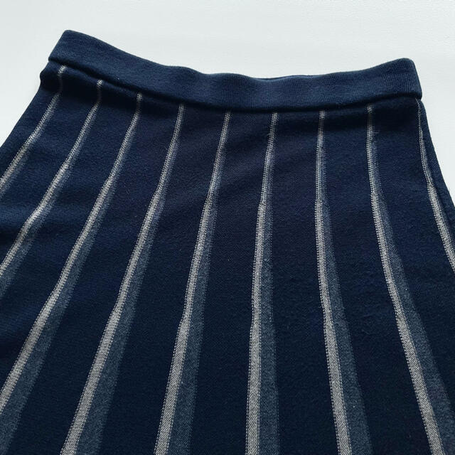 45rpm(フォーティーファイブアールピーエム)の2020 パラスパレス nume コットンニットレジメンスカート ネイビー 0 レディースのスカート(ロングスカート)の商品写真