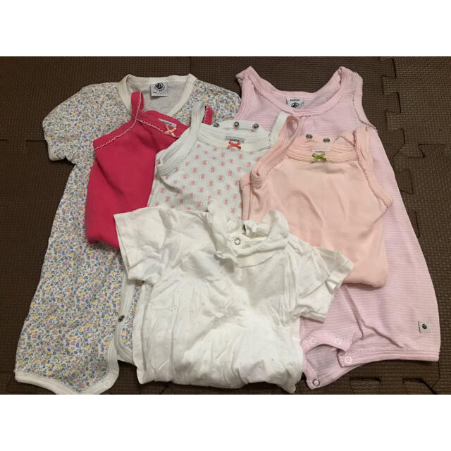 PETIT BATEAU(プチバトー)のプチバトー　６枚セット キッズ/ベビー/マタニティのベビー服(~85cm)(ロンパース)の商品写真