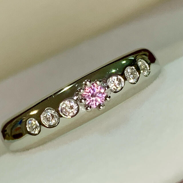 🌹ちー⭐️様専用🌹綺麗❣️艶やか桜色ピンクダイヤリング レディースのアクセサリー(リング(指輪))の商品写真