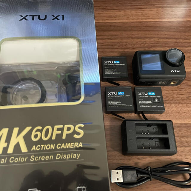 2回使用/予備バッテリ付】XTU MAX(X1) 4Kアクションカメラ 男性に人気 ...