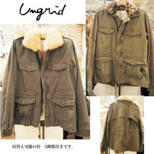 Ungrid(アングリッド)のungrid ファー衿ミリタリージャケット レディースのジャケット/アウター(ミリタリージャケット)の商品写真