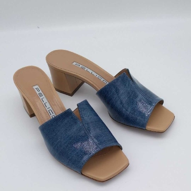 PELLICO ミュール サンダル チャンキーヒール ジーンズ 23.5cm