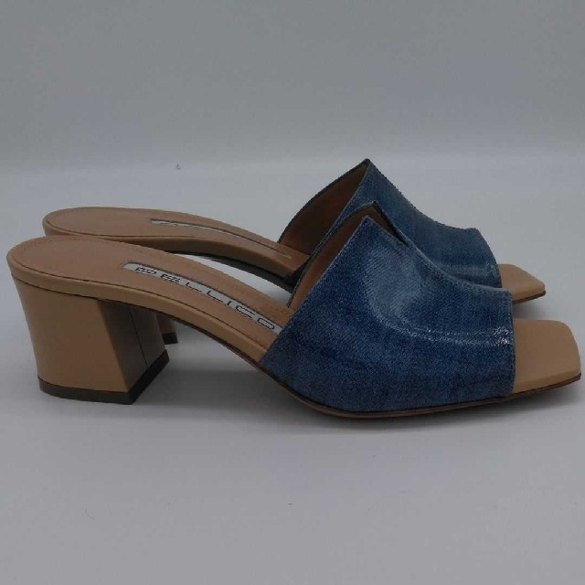 PELLICO ミュール サンダル チャンキーヒール ジーンズ 23.5cm