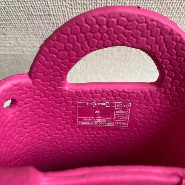 crocs(クロックス)のオンマ様専用＊クロックス＊ピンク＊C6＊14㎝ キッズ/ベビー/マタニティのベビー靴/シューズ(~14cm)(長靴/レインシューズ)の商品写真