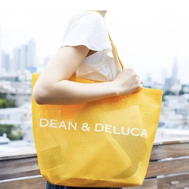 DEAN & DELUCA(ディーンアンドデルーカ)のディーンアンドデルーカ　メッシュトート　Lサイズ　イエロー レディースのバッグ(トートバッグ)の商品写真