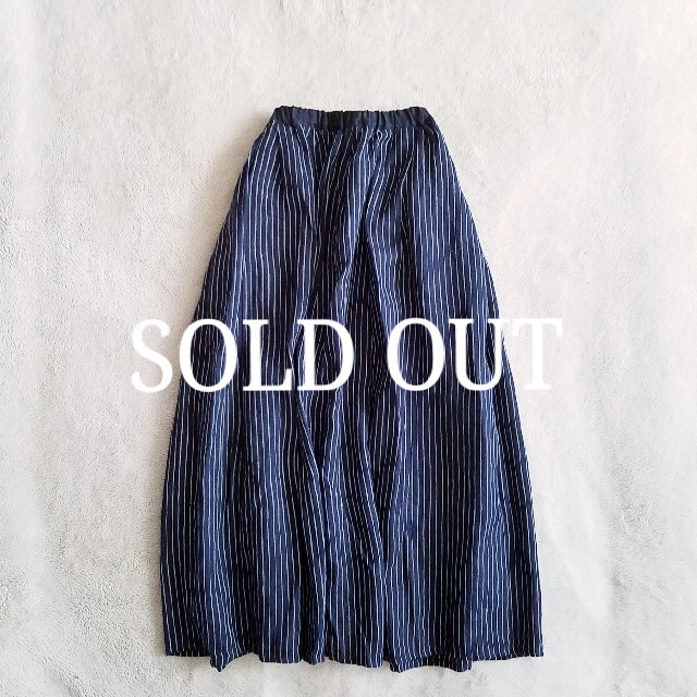 [fog linen work] tuck stripe skirtレディース