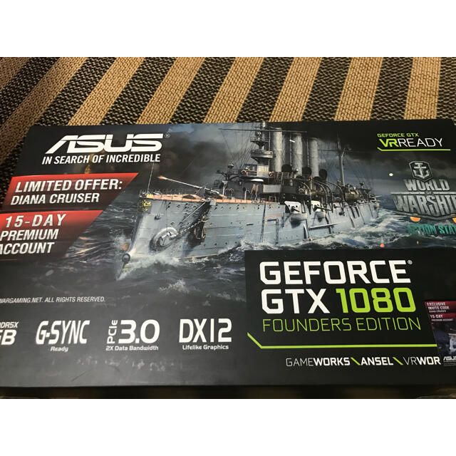 PCパーツASUS GeForce GTX1080 FOUNDERS EDITION