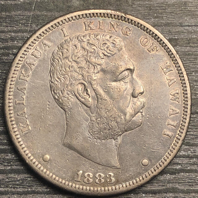 歴史ハワイ王国　カラカウア王1ドル銀貨(1883年)