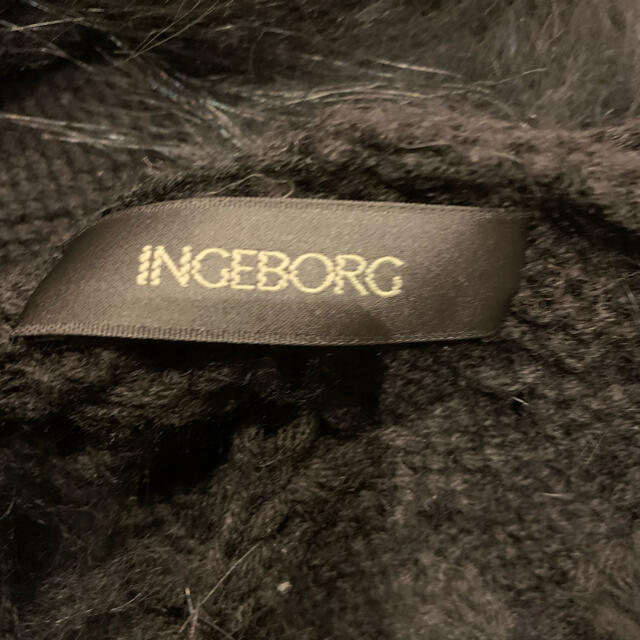 INGEBORG  フード　ファーニットポンチョ　未使用品