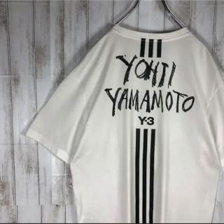 ワイスリー(Y-3)のY-3 ヨウジヤマモト スリーライン バックロゴ 奇抜 Tシャツ(Tシャツ/カットソー(半袖/袖なし))