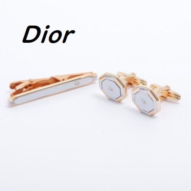 Christian Dior(クリスチャンディオール)のディオール ロゴ カフス＆ネクタイピン Christian Dior メンズのファッション小物(カフリンクス)の商品写真