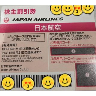 ジャル(ニホンコウクウ)(JAL(日本航空))のJAL株主優待券2枚(その他)