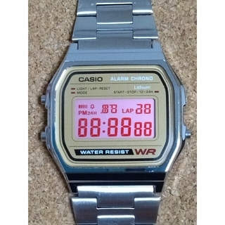 カシオ(CASIO)の【ラズベリーカラー】チープカシオ腕時計 A158WEA-9JF(腕時計)