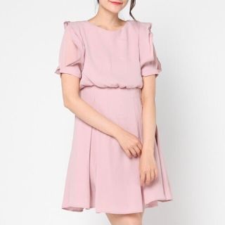 ティティアンドコー(titty&co)の【美品】 titty&Co. フリル スリーブ ワンピース シースルー(ひざ丈ワンピース)