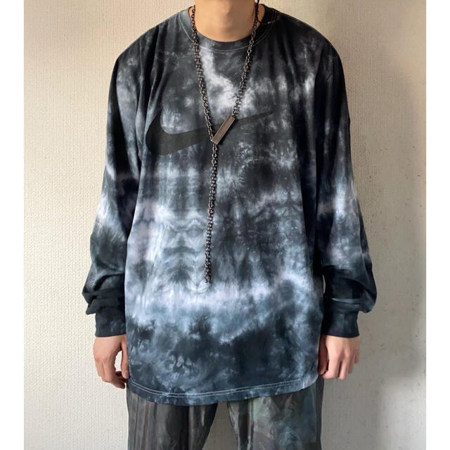 Yohji Yamamoto(ヨウジヤマモト)のスペシャルリメイク 00s nike ストーンウォッシュ 宇宙染め xxlロンT メンズのトップス(Tシャツ/カットソー(七分/長袖))の商品写真