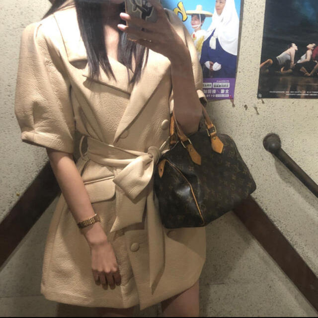 fake leather jk one-piece