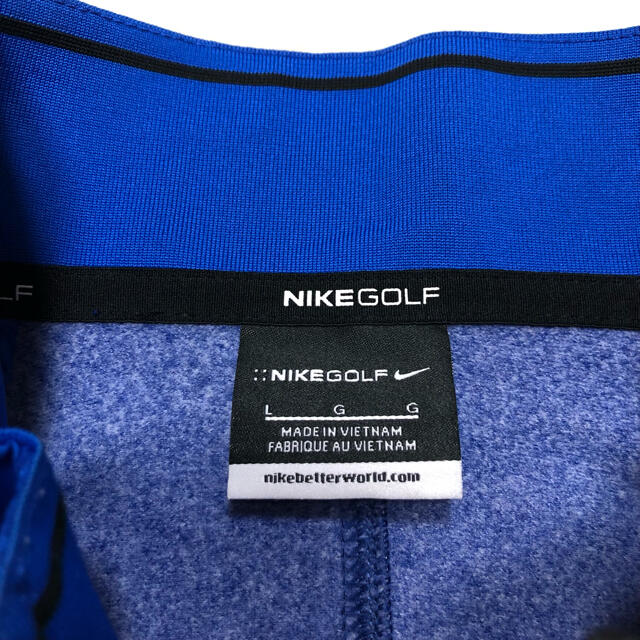 NIKE(ナイキ)のNIKE ナイキ ゴルフ  ジップ ナイロン ベスト  ブルー  Lサイズ スポーツ/アウトドアのゴルフ(ウエア)の商品写真