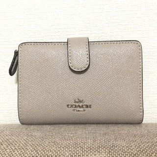 コーチ(COACH)の【最終価格】coach 折り財布 ライトグレー(折り財布)