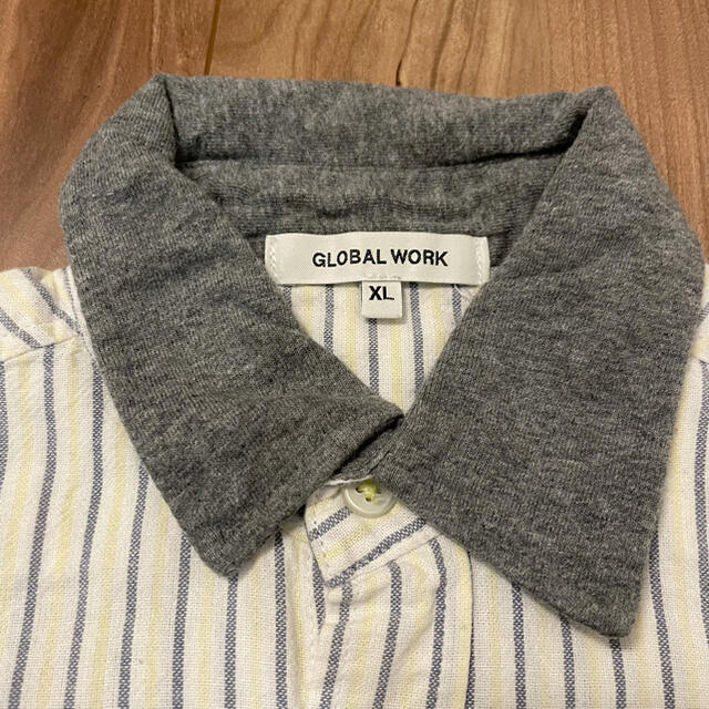 GLOBAL WORK(グローバルワーク)のグローバルワーク　キッズXL 120cm 130cm ストライプシャツ キッズ/ベビー/マタニティのキッズ服男の子用(90cm~)(Tシャツ/カットソー)の商品写真