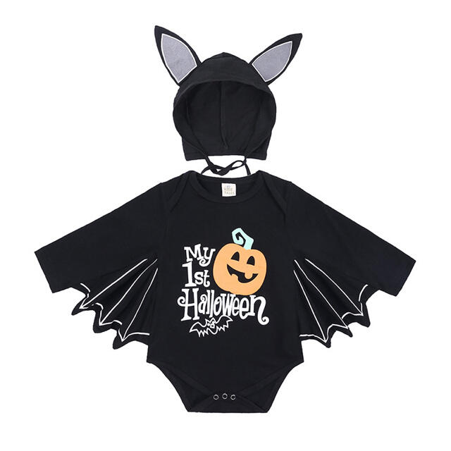 ハロウィン コウモリ ロンパース コスプレ ベビー デビル 2点 80cm 安価 8691円