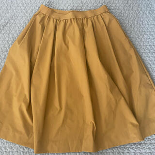 ユニクロ(UNIQLO)のからし色スカート(ひざ丈スカート)