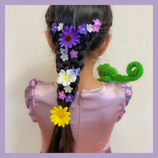 ラプンツェル お花のヘアゴム 16個セット｜ラプンツェルヘアアクセサリー｜髪飾り(ヘアアクセサリー)