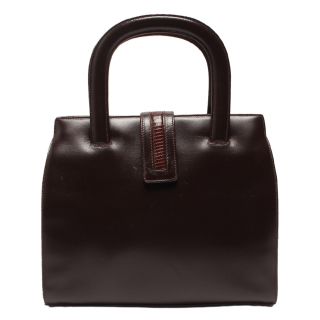 匿名配送✨鑑定済み 冬コーデ GUCCI シマレザー ハンドバッグ 番号17