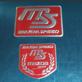 マツダ(マツダ)のMAZDA SPEEDメタルエンブレムステッカー2枚(車外アクセサリ)