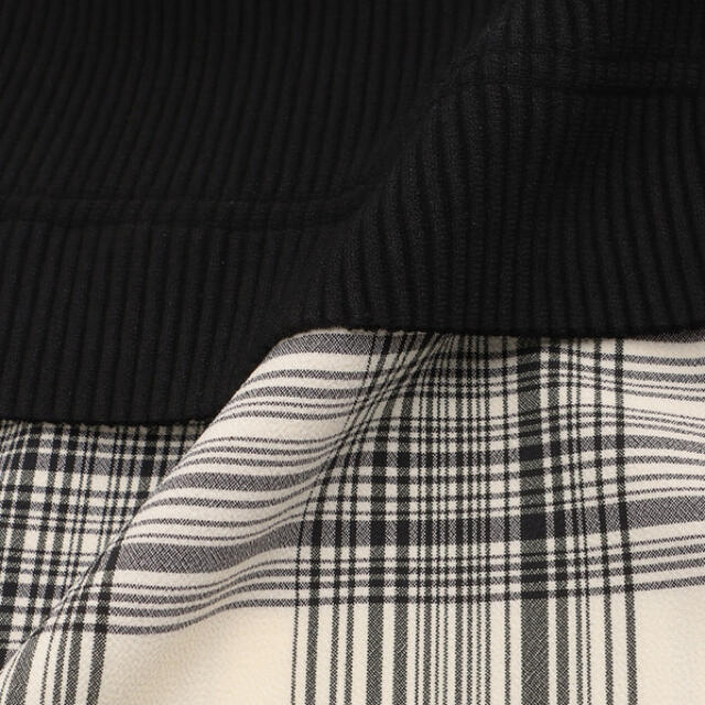 殿堂 Theory luxe 21ss 異素材ワンピース フォギーブラウン