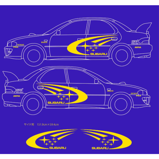 SUBARU流れ星 サイド用 切り文字ステッカー 正式的 7742円引き