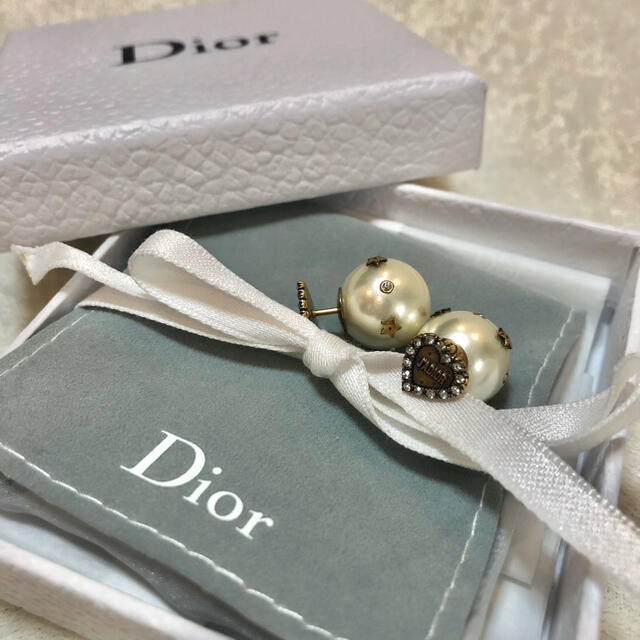 【美品】Dior アンティークゴールドパールピアス 正規品