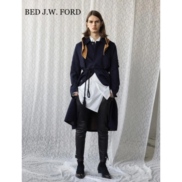 【新品未使用タグ付き】BED J.W.FORD ロングコート 定価130000円 メンズのジャケット/アウター(ステンカラーコート)の商品写真