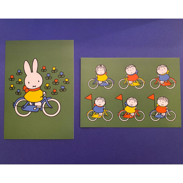 【入手困難】 ディックブルーナ　サイクリング　自転車　ミッフィー　ポストカード エンタメ/ホビーのコレクション(使用済み切手/官製はがき)の商品写真
