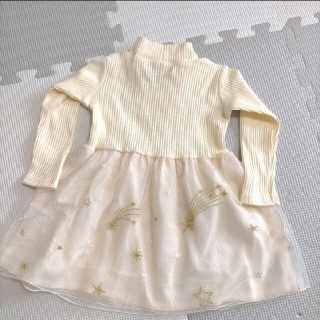 petit main(プティマイン)の☆専用☆【80】星刺繍ドッキングワンピース キッズ/ベビー/マタニティのベビー服(~85cm)(ワンピース)の商品写真