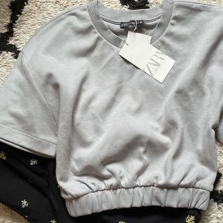 ザラ(ZARA)の値下げ★新品　ZARA ショート丈トップス(カットソー(半袖/袖なし))