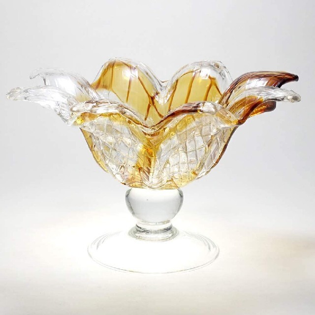 ナポリ ガラス 花器 花瓶 フラワーベース イタリア製
