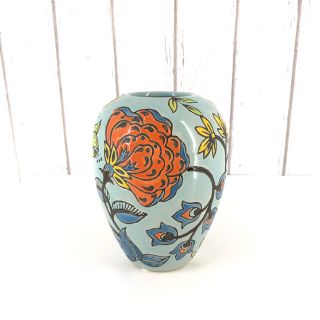 新品☆オランダ ディスポッツ des pots 花柄 花瓶 水色の通販|ラクマ