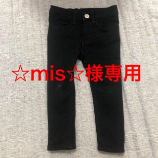 エイチアンドエム(H&M)のスキニーデニム　黒スキニー　90センチ　H&M(パンツ/スパッツ)