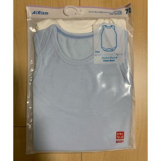 ユニクロ(UNIQLO)の【新品未使用】UNIQLO ベビー エアリズム コットンブレンドボディスーツ(肌着/下着)