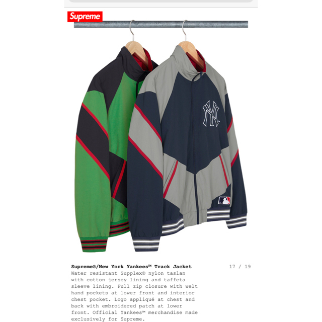 ナイロンジャケットSupreme New York Yankees™ Track Jacket