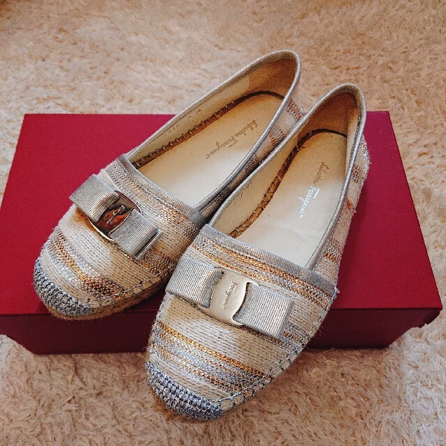 Ferragamo フェラガモ エスパドリーユ フラットシューズ 格安即決 40.0