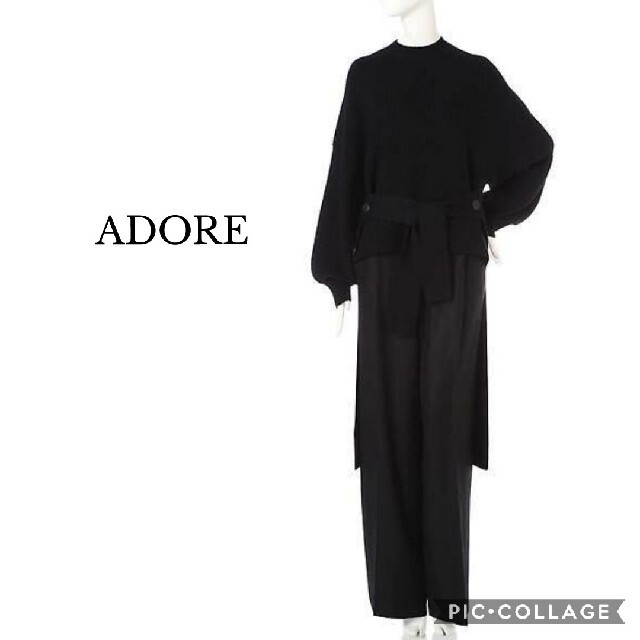 ADORE(アドーア)の美品◆アドーア◆51840円 バックロング❁ラスティックウールロング丈ニット レディースのトップス(ニット/セーター)の商品写真