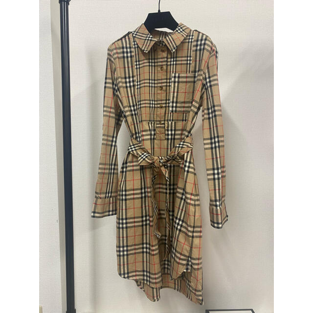 休日限定 BURBERRY バーバリーワンピース バーバリー長袖 膝ワンピース