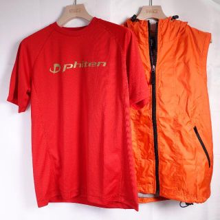 ギャップ(GAP)のGAP/Phiten　ウィシドベスト/Tシャツ　メンズ　オレンジ/レッド(ベスト)