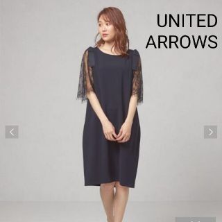 ユナイテッドアローズ(UNITED ARROWS)のUNITED ARROWS ワンピース 結婚式 お呼ばれ レースワンピ(ひざ丈ワンピース)